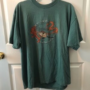 Vintage 90s Looney Tunes Taz Chinese T Shirt